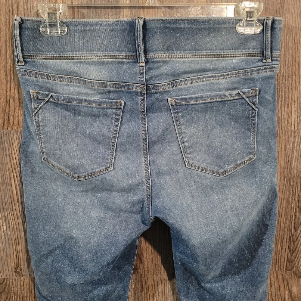 APT 9 Tummy Control Skinny Jeans Size 12 x 27 Speckled Medium Wash Stretch